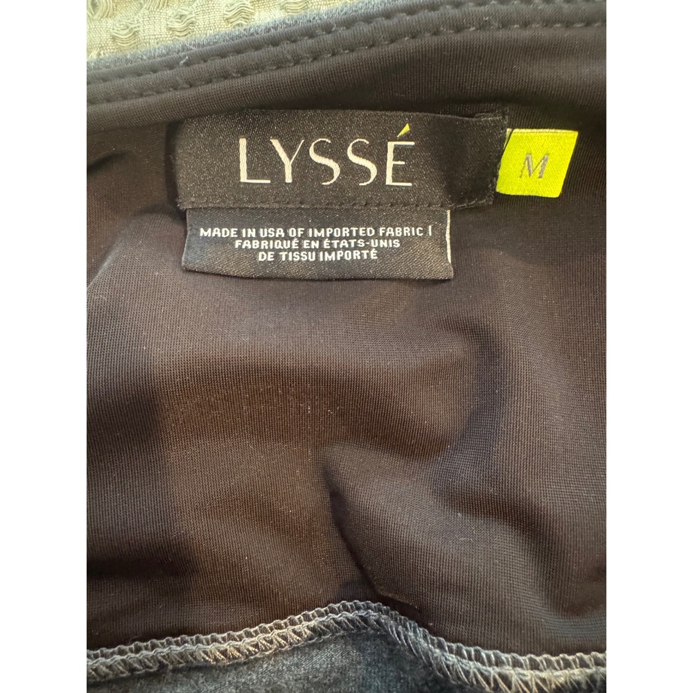 Lysse Charcoal Gray Heathered High Waist Cropped Leggings Side Slit Size Medium - Picture 5 of 6